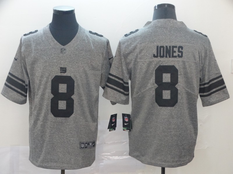 Men's New York Giants Daniel Jones #8 Gray Jersey